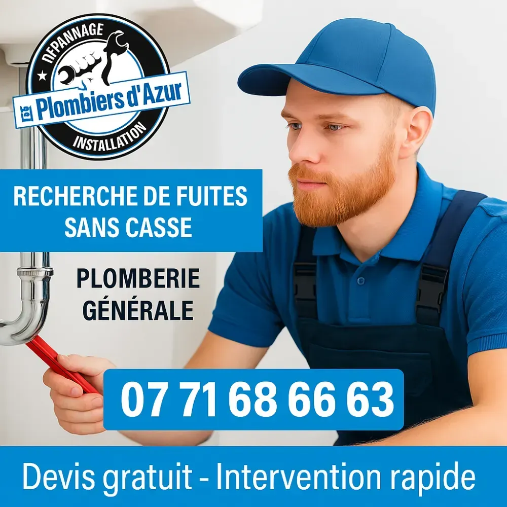 Plombier à Cagnes-sur-Mer et ses alentours : expert en plomberie générale et recherche de fuites