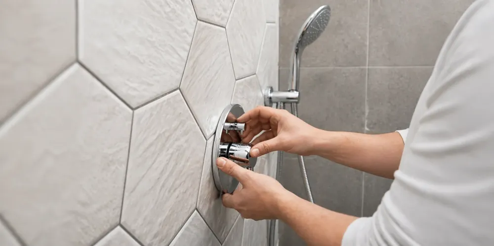 Installation de robinetterie de douche encastrée à Cagnes-sur-Mer par un plombier professionnel